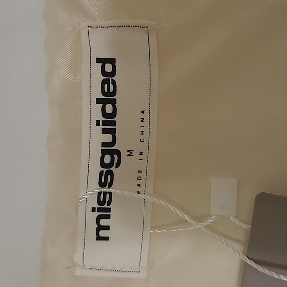 Cream Tailored Square Neck Button Front Blazer Vest NWT - Picture 4 of 10